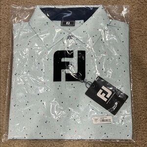 FootJoy Light Blue Polo with Speckled Design